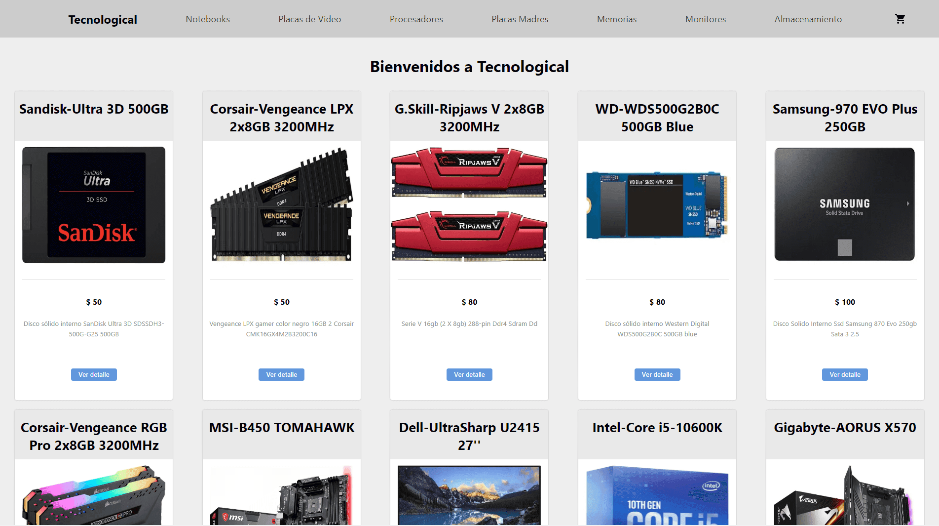 Ecommerce app Tecnological